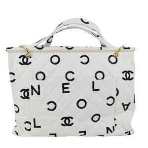 CHANEL on Canvas Tote Bag